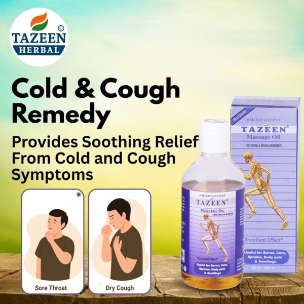 Tazeen Massage Oil for cold and cough relief with chest application