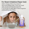 Steam inhalation using Tazeen Massage Oil for cold, cough and nasal congestion relief