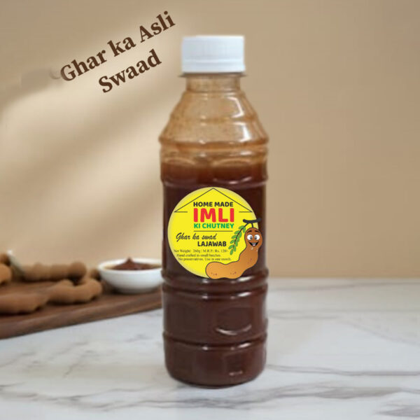 Home Made Imli Ki Chutney – Sweet & tangy tamarind sauce bottle 260g