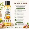 Sweet almond oil for healthy hair growth scalp nourishment and shine